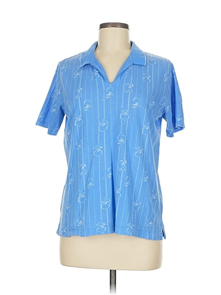 Click to view more detailed imagery on our partner's website Pre-owned Cutter & Buck Short Sleeve Blouse In Blue