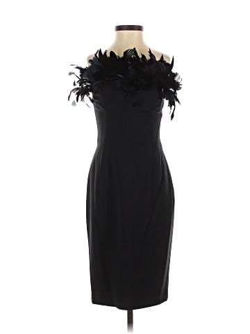 Dsquared2 Wool-Blend Strapless Feather Dress (view 1)