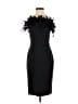 Dsquared2 Black Wool-Blend Strapless Feather Dress Size EU (IT) 40 / US 4 - photo 1