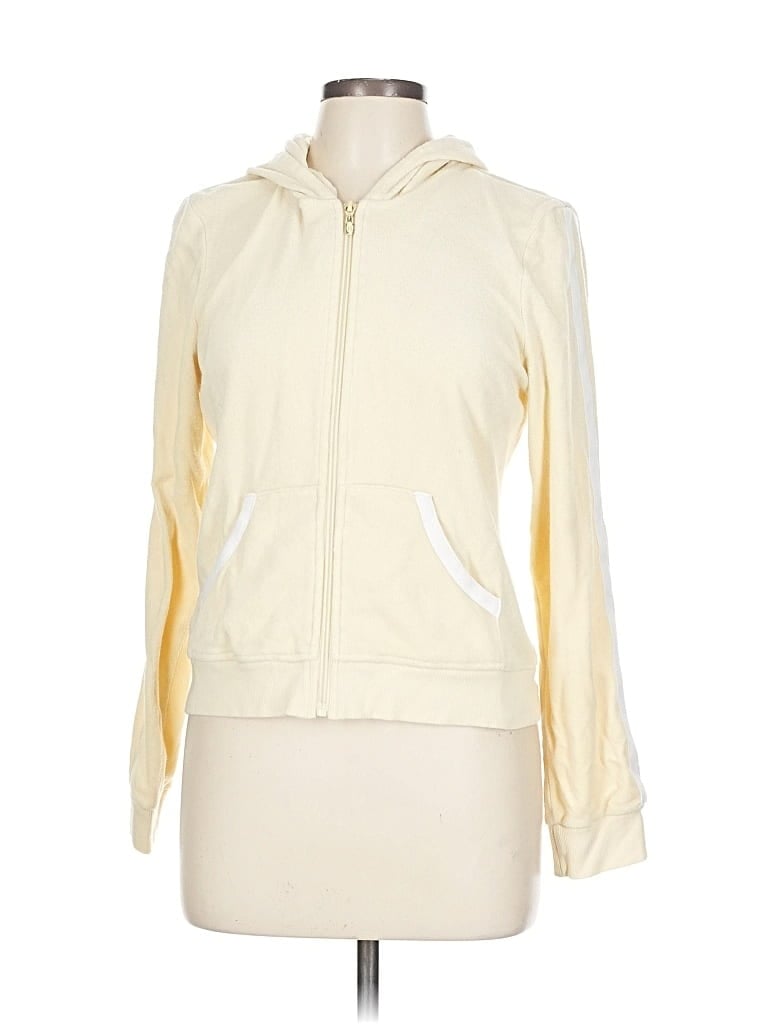 Pre-owned Halogen Zip Up Hoodie In Yellow