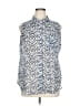 Liz Claiborne 100% Polyester Blue Sleeveless Blouse Size XL - photo 1