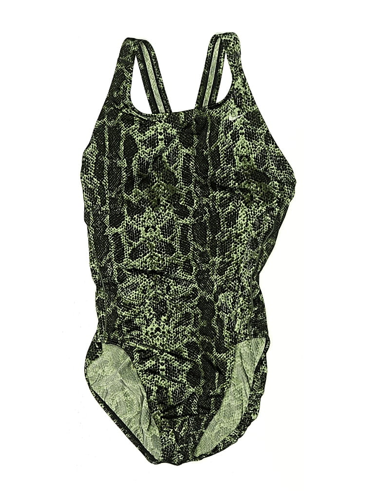 Pre-owned Nike One Piece Swimsuit In Green