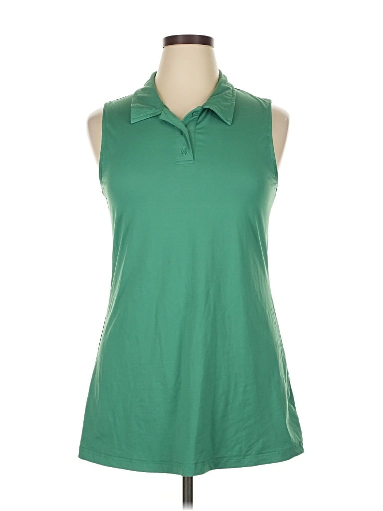 Click to view more detailed imagery on our partner's website Pre-owned Tnaction Sleeveless Polo Shirt In Green