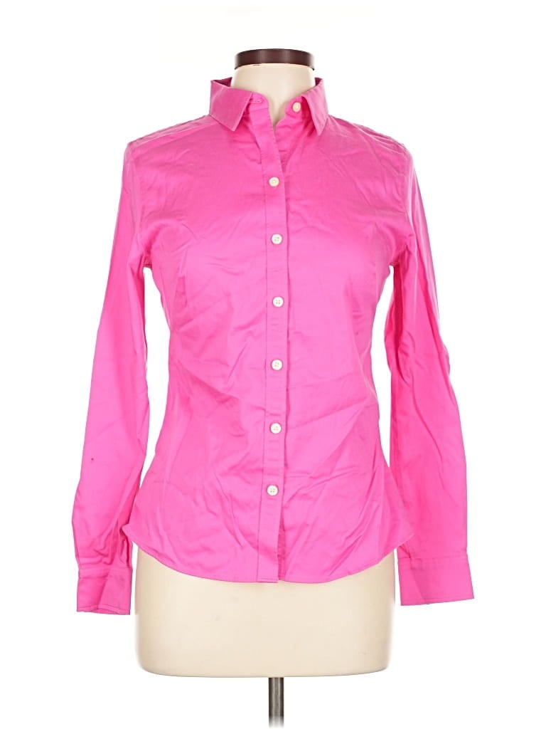 Pre-owned Banana Republic Factory Store Long Sleeve Button Down Shirt In Pink