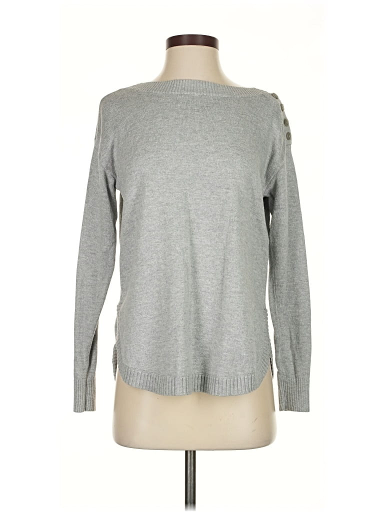 Pre-owned Ann Taylor Loft Outlet Pullover Sweater In Gray