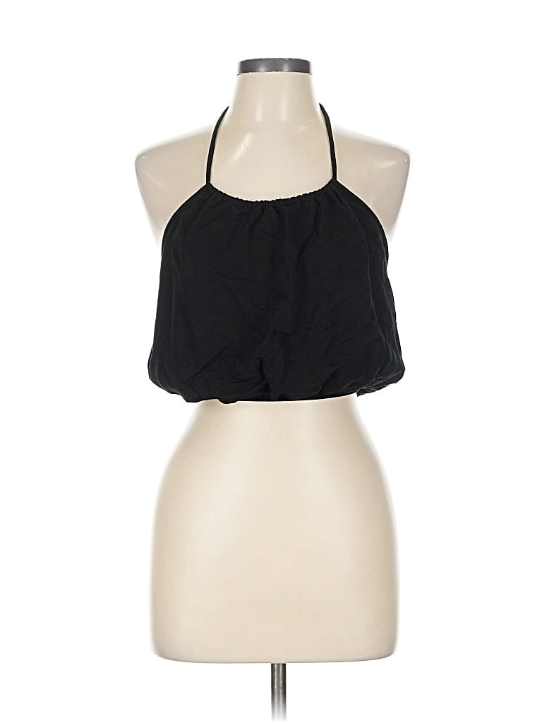 Click to view more detailed imagery on our partner's website Pre-owned Zara Halter Top Black Halter Neckline Tops