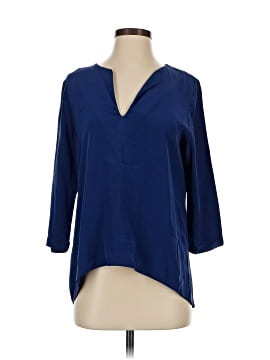 Lavender Brown 3/4 Sleeve Silk Top