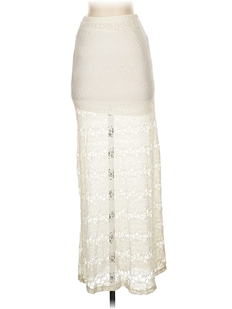 Pre-owned Lily White Formal Skirt In White
