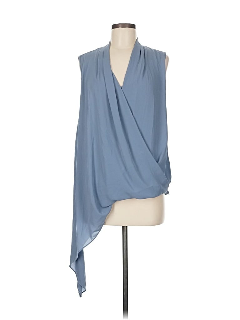 Pre-owned Bcbgmaxazria Sleeveless Blouse In Blue