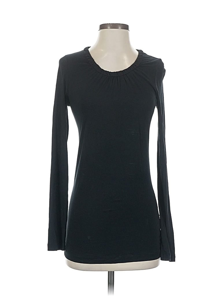 Pre-owned Banana Republic Long Sleeve T-shirt In Black