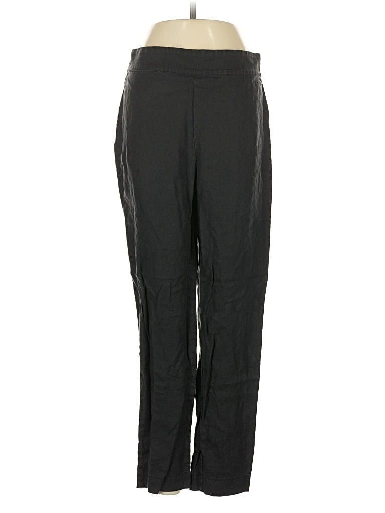 Pre-owned Eileen Fisher Linen Pants In Black