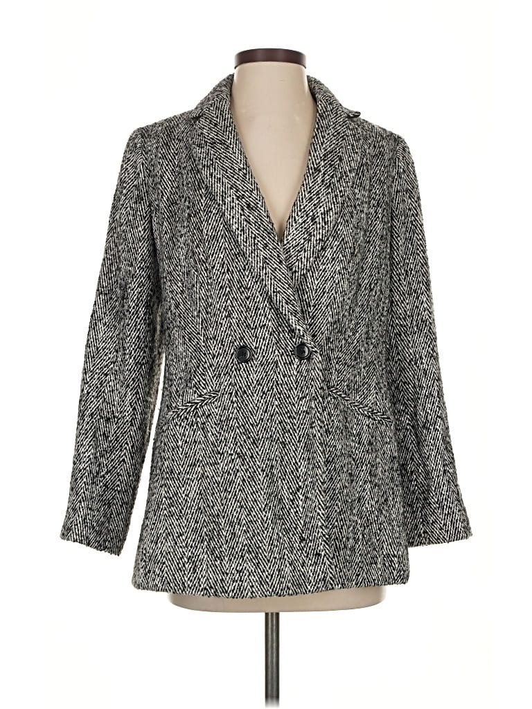 Talbots Blazer Jacket In Gray