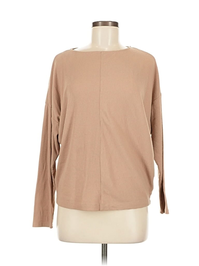 Pre-owned Simply Vera Vera Wang Long Sleeve T-shirt In Brown
