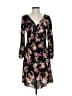 Ann Taylor LOFT 100% Polyester Floral Black Casual Dress Size 2 - photo 1