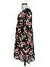 Ann Taylor LOFT 100% Polyester Floral Black Casual Dress Size 2 - photo 5