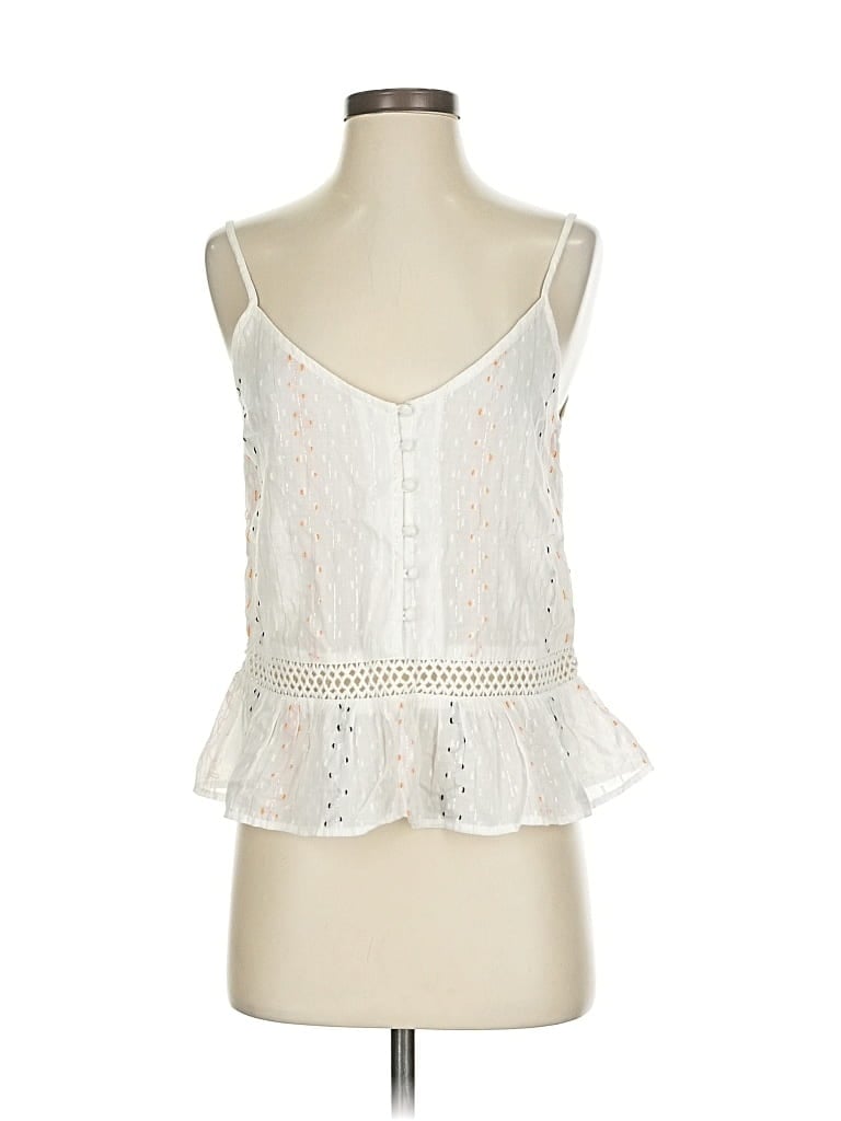 Pre-owned Lovestitch Sleeveless Blouse In White