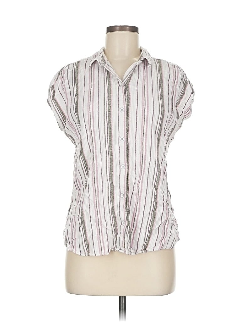 Pre-owned Sonoma Goods For Life Short Sleeve Blouse In White