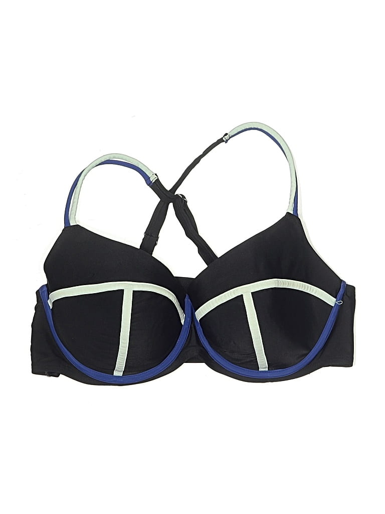 Pre-owned Swim By Cacique Swimsuit Top Black Swimwear