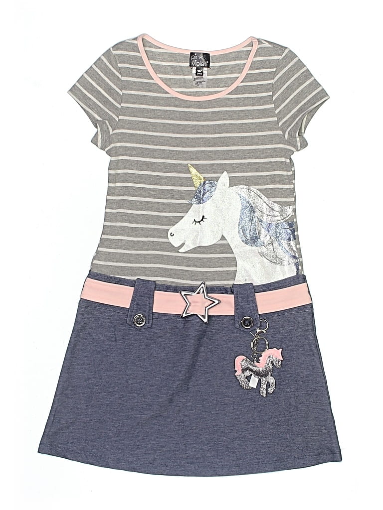 Click to view more detailed imagery on our partner's website Pre-owned Pink & Violet Kids' Dress In Gray