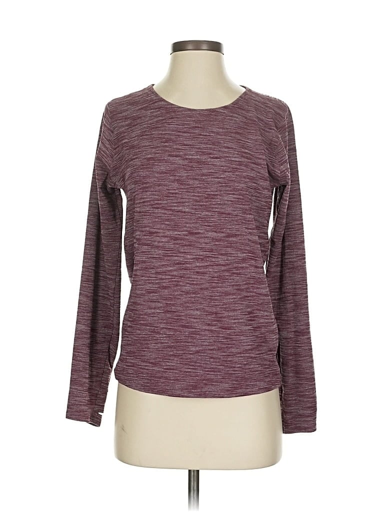 LULULEMON ATHLETICA Pre-owned Long Sleeve T-shirt In Burgundy