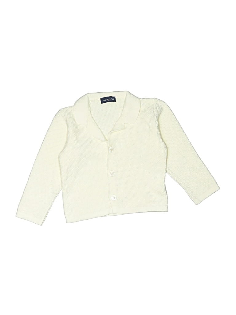 Pre-owned Assorted Brands Kids' Cardigan Sweater In White