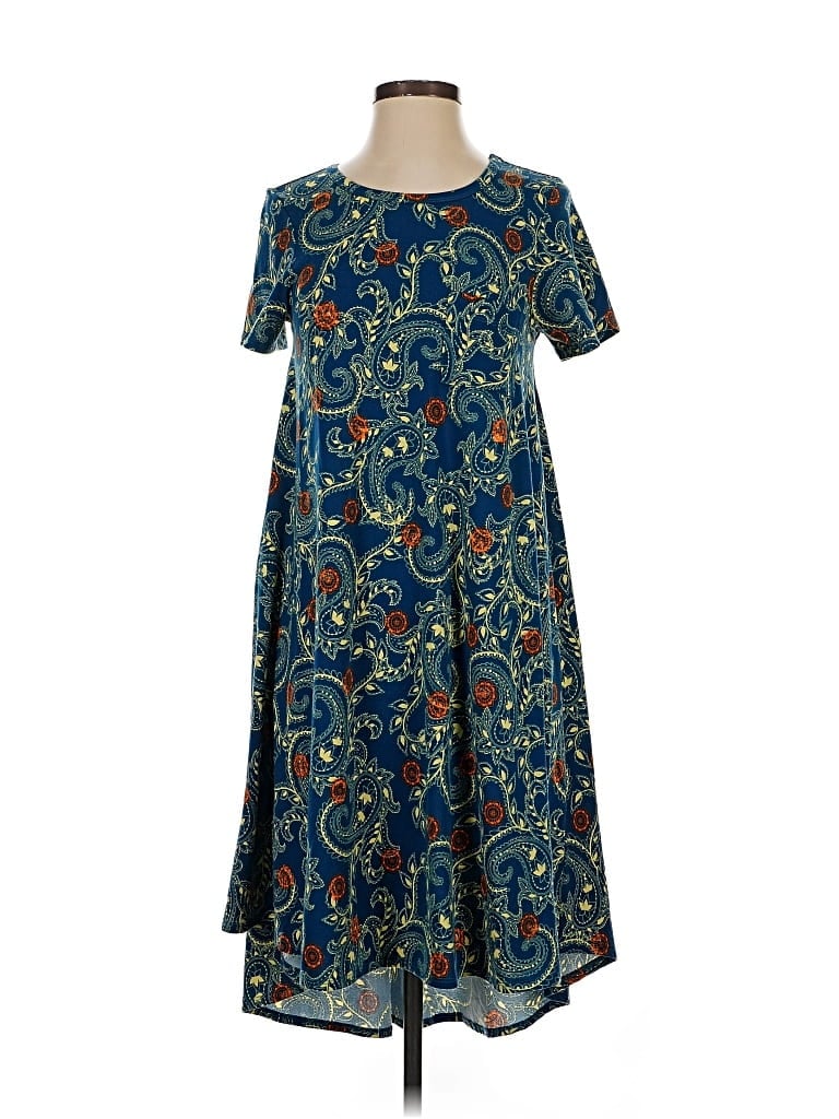 Pre-owned Lularoe Casual Dress In Blue