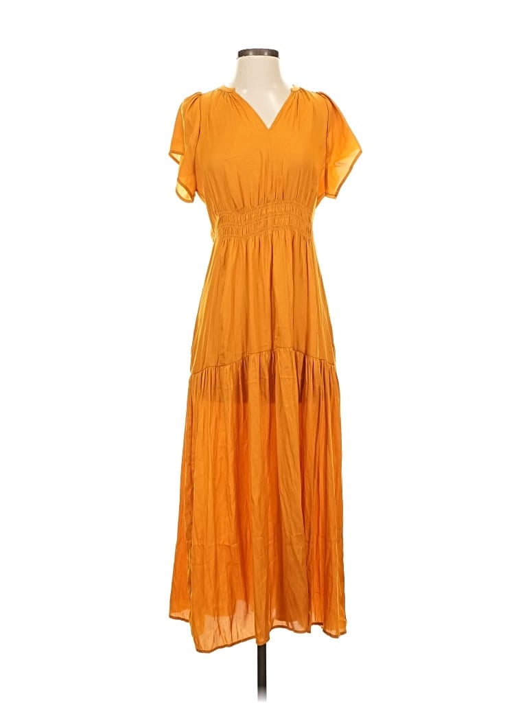 Pre-owned Grade & Gather Casual Dress In Orange