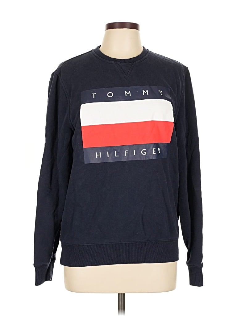 Pre-owned Tommy Hilfiger Sweatshirt In Blue
