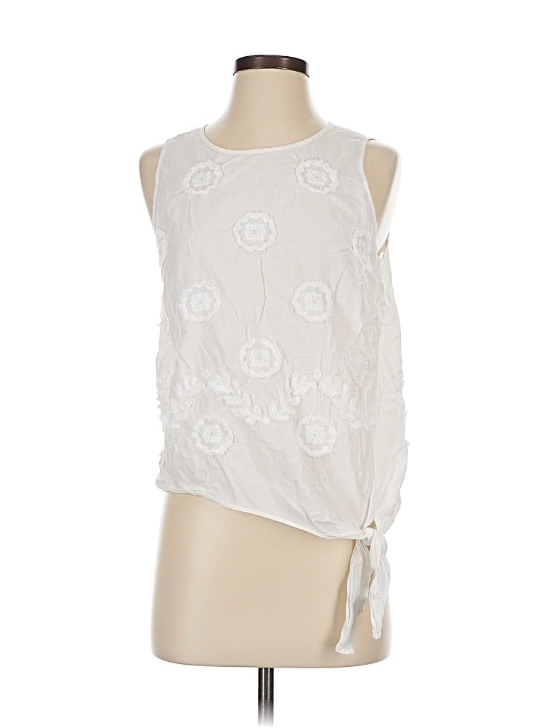 Pre-owned Madewell Sleeveless Blouse In White