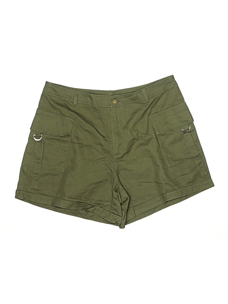 Click to view more detailed imagery on our partner's website Pre-owned Romwe Khaki Shorts In Green