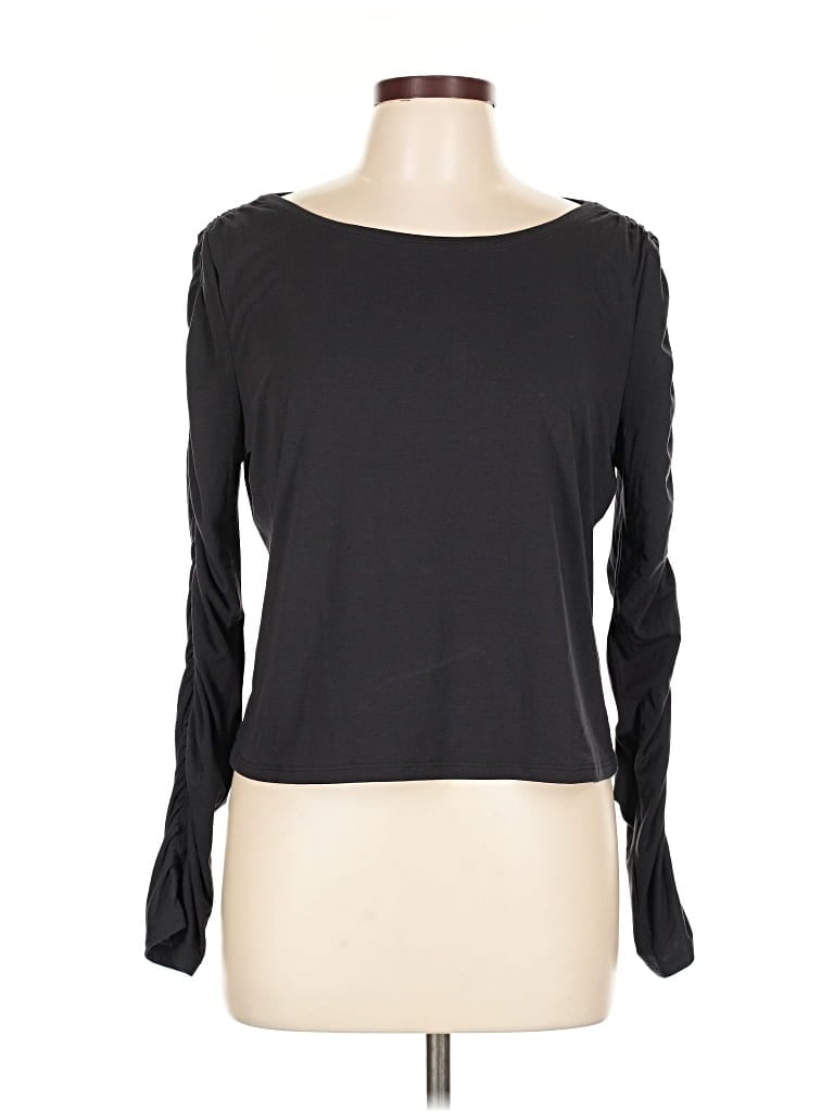 Pre-owned Athleta Long Sleeve T-shirt In Black