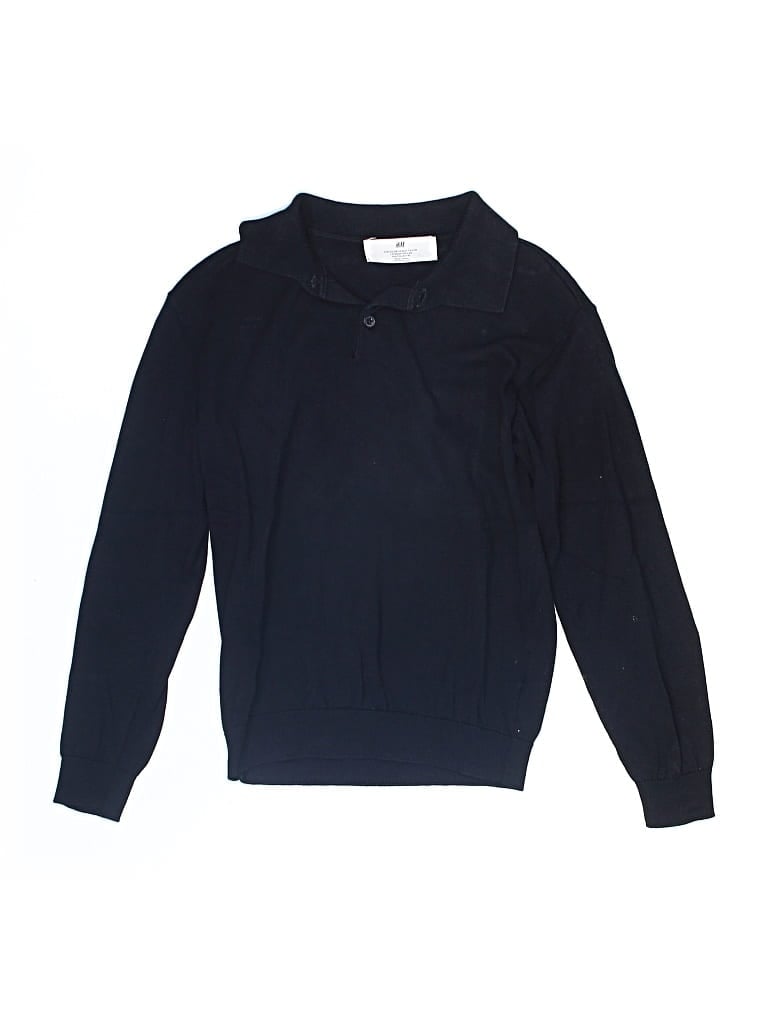 Pre-owned H&m Kids' Long Sleeve Turtleneck In Blue