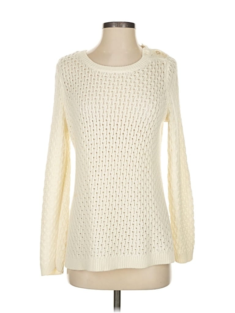 Click to view more detailed imagery on our partner's website Pre-owned Talbots Pullover Sweater In White