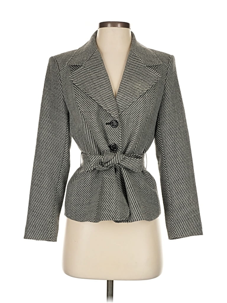 Pre-owned Talbots Wool Blazer Jacket In Gray