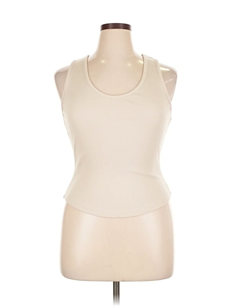 Click to view more detailed imagery on our partner's website Pre-owned Tahari Tank Top Tan Halter Neckline Tops In Brown