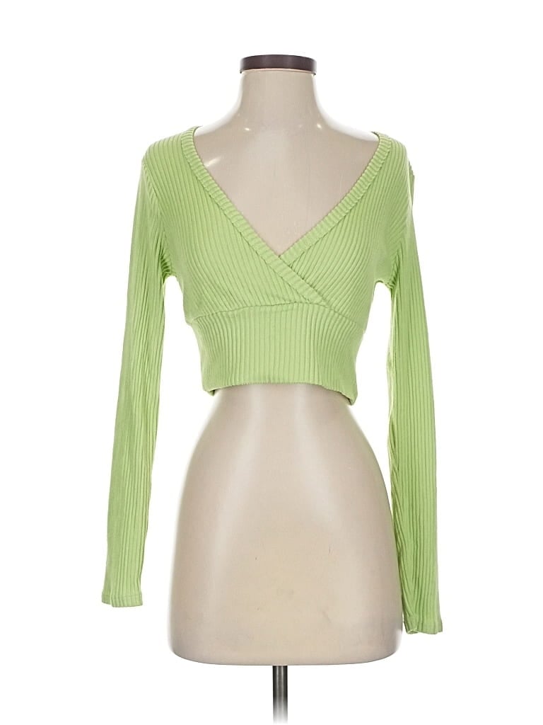 Pre-owned Wild Fable Cardigan Sweater In Green