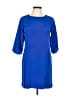 Tibi 100% Silk Solid Blue Casual Dress Size 6 - photo 1