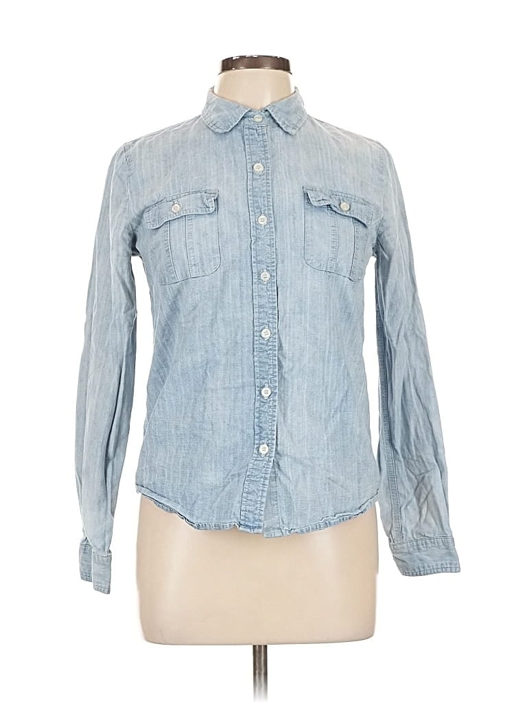 Pre-owned I Love H81 Long Sleeve Button Down Shirt In Blue