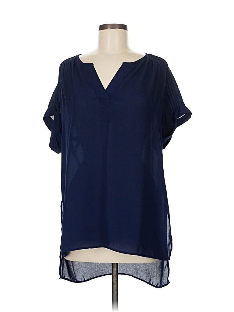 Pre-owned Dr2 Short Sleeve Blouse In Blue