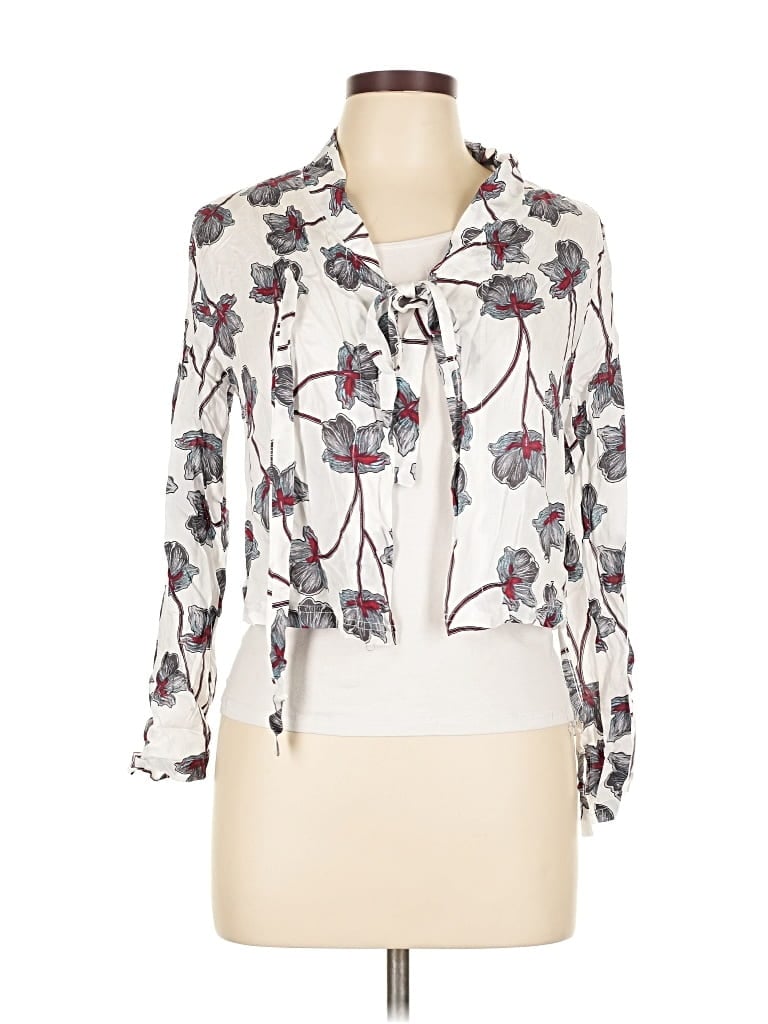 Pre-owned Assorted Brands 3/4 Sleeve Blouse In White