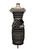 Just... Taylor Stripes Black Casual Dress Size 2 - photo 1