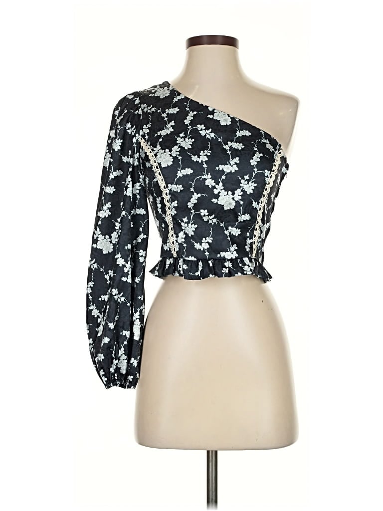 Click to view more detailed imagery on our partner's website Pre-owned Shabby Chic 3/4 Sleeve Blouse In Black