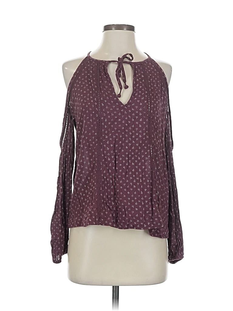 Click to view more detailed imagery on our partner's website Pre-owned Abercrombie & Fitch Long Sleeve Blouse In Purple