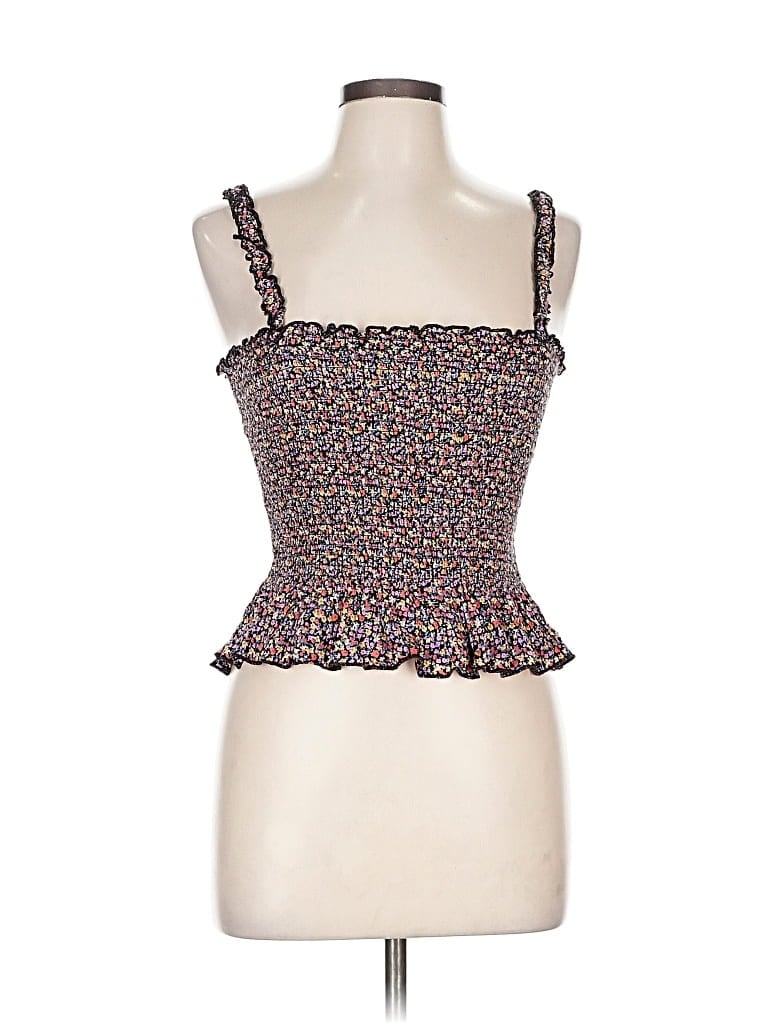 Pre-owned Patrons Of Peace Sleeveless Top Black Sweetheart Neckline Tops