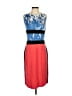 St. John Graphic Blue Black Cocktail Dress Size 4 - photo 1