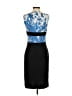 St. John Graphic Blue Black Cocktail Dress Size 4 - photo 2