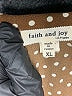 Faith and Joy Polka Dots Brown 3/4 Sleeve Blouse Size XL - photo 7