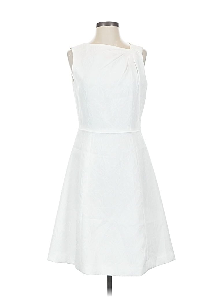 Pre-owned Studio By Tahari-levine Cocktail Dress In White