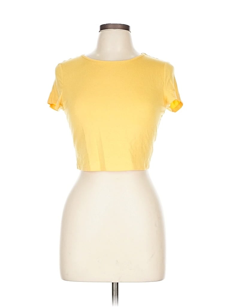 Pre-owned H&m Short Sleeve T-shirt In Yellow