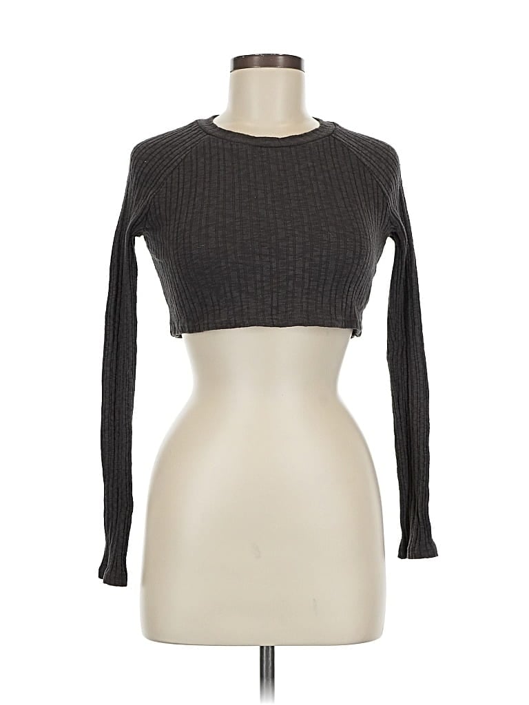 Pre-owned Urban Outfitters Long Sleeve Top Gray Turtleneck Tops